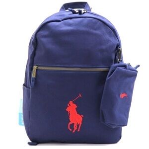 Polo Ralph Lauren Backpack With Pouch Navy Red 9AR071-BCV NWT

New With Tags
